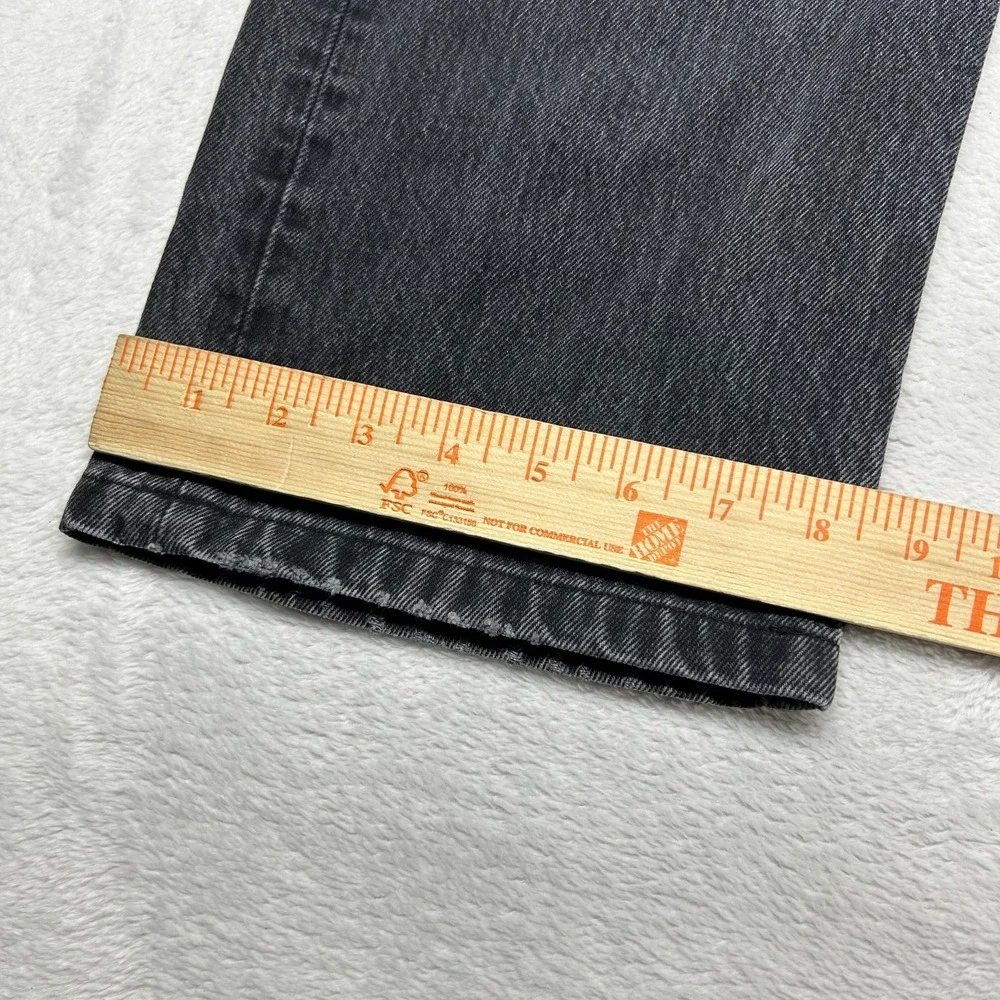 Levi's 501‎ Original Jeans Men's Faded Black Denim Pockets Button Fly - 34X22.5